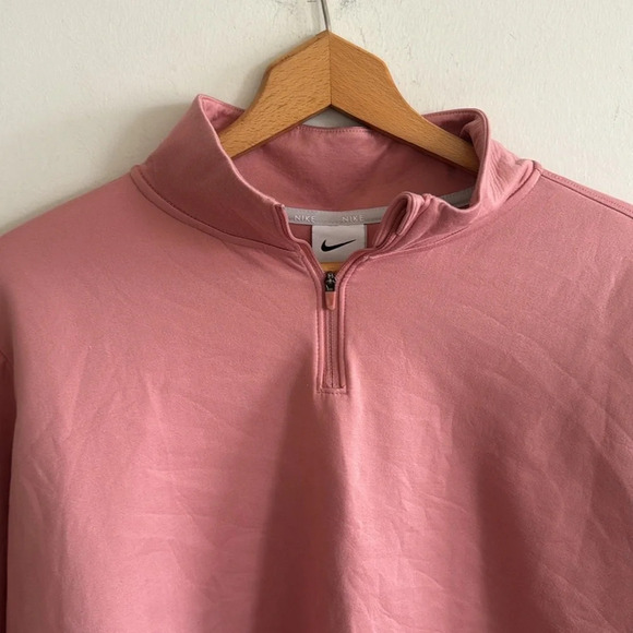 Nike mauve pink Therma-FIT One Long Sleeve 1/2 Zip sweatshirt knit top size XXL - Picture 4 of 8